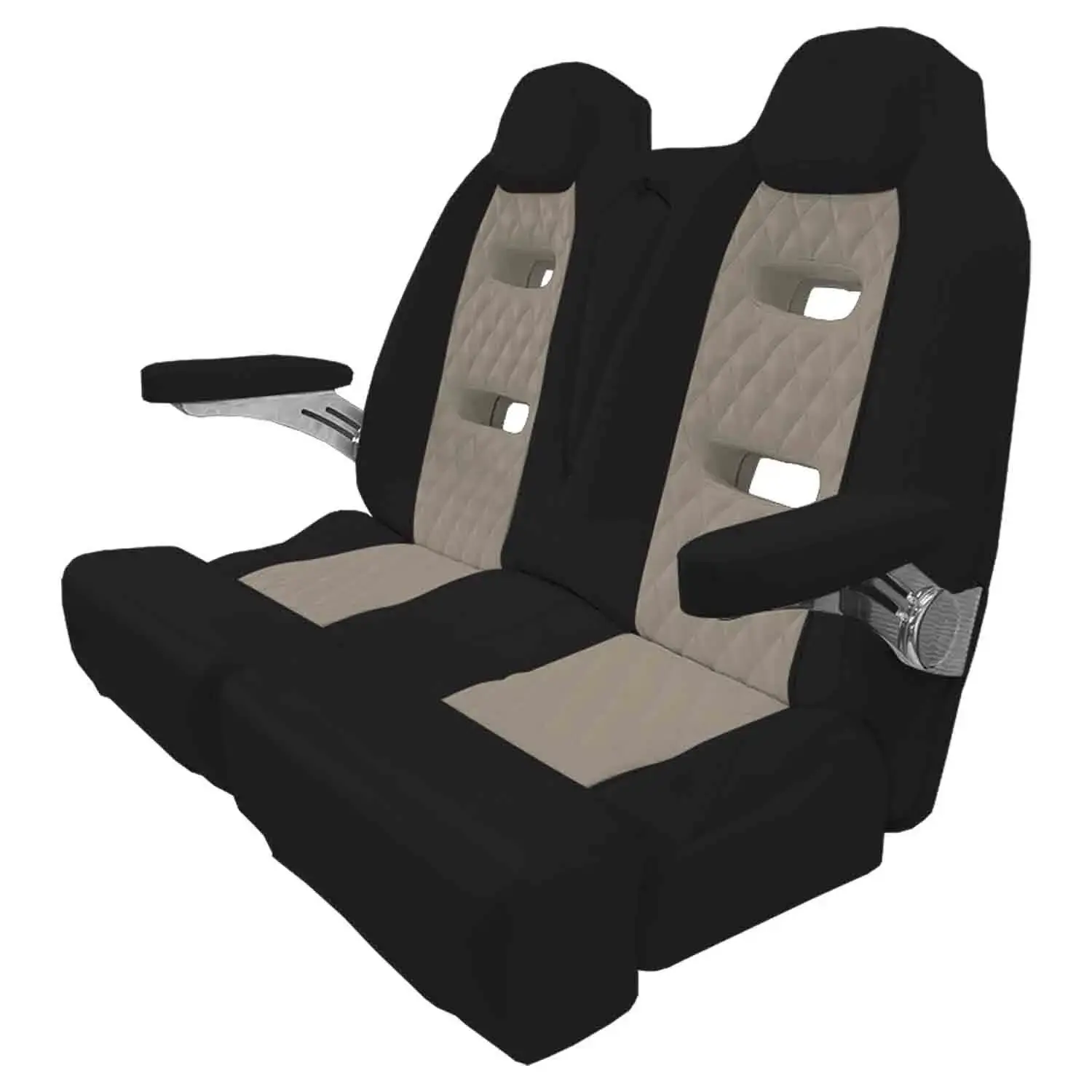 TACO MARINE Custom Open Water Sport Bench 53 (Capriccio Black / Capriccio Flax) HA12-53-CS-KI TACO MARINE Custom Open Water Sport Bench 53 (Capriccio Black / Capriccio Flax) HA12-53-CS-KI