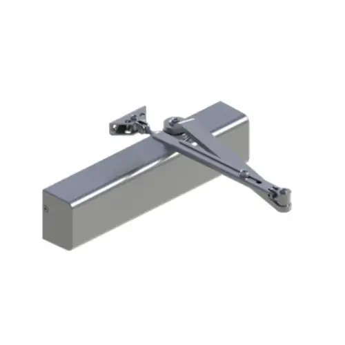 Adjustable Regular Stop Track Arm Door Closer Aluminum Finish Adjustable Regular Stop Track Arm Door Closer Aluminum Finish