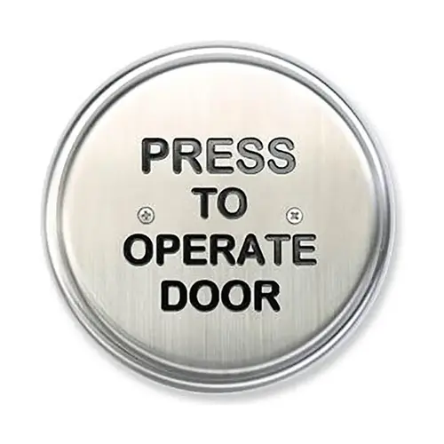 Powder Coat Aluminum Push Switch Press to Operate Door Wheelchair 6" Round