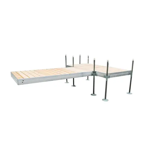 T-Shaped Aluminum Frame with Cedar Decking Complete Dock Packages T-Shaped Aluminum Frame with Cedar Decking Complete Dock Packages