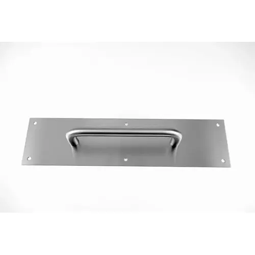 4" x 16" Pull Plate with 8" CTC 3/4" Round Pull Satin Stainless Steel Finish 4" x 16" Pull Plate with 8" CTC 3/4" Round Pull Satin Stainless Steel Finish