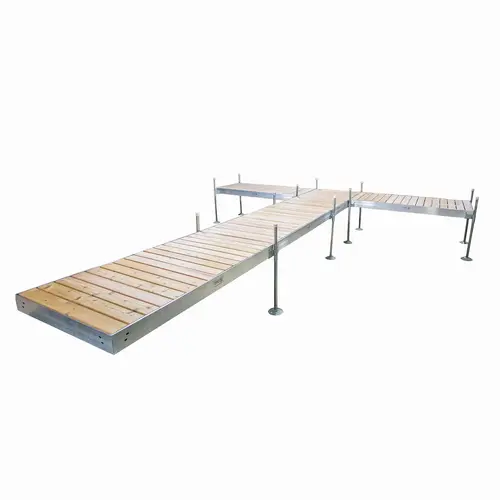 T-Shaped Aluminum Frame with Cedar Decking Complete Dock Packages T-Shaped Aluminum Frame with Cedar Decking Complete Dock Packages