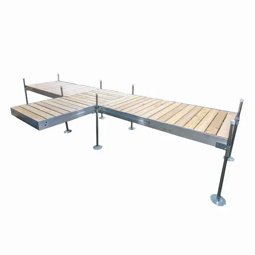 T-Shaped Aluminum Frame with Cedar Decking Complete Dock Packages T-Shaped Aluminum Frame with Cedar Decking Complete Dock Packages