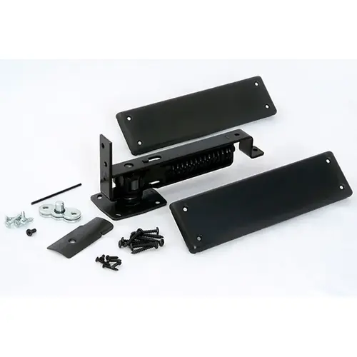 Medium Duty Horizontal Double Acting Spring Pivot with Floor Plate Oil Rubbed Bronze Finish Medium Duty Horizontal Double Acting Spring Pivot with Floor Plate Oil Rubbed Bronze Finish