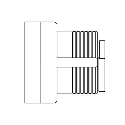 Small Format Interchangeable Core Mortise Cylinder with L Cam, Compression Ring, and 1/4" Blocking Ring Satin Nickel Finish Small Format Interchangeable Core Mortise Cylinder with L Cam, Compression Ring, and 1/4" Blocking Ring Satin Nickel Finish