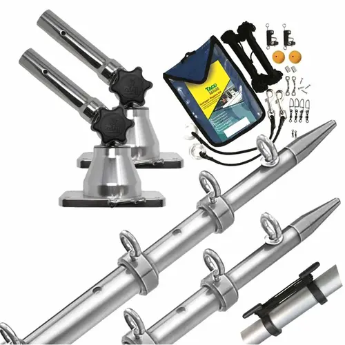 15 ft Grand Slam 170 Outrigger Kit, Silver/Silver 15 ft Grand Slam 170 Outrigger Kit, Silver/Silver