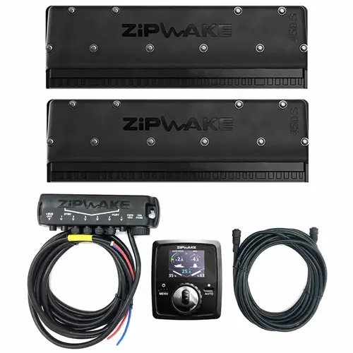 Zipwake 450S Standard Dynamic Fully Automatic Trim Control System Kit with Remote Control, Built-in GPS, 3D-Gyro and 3D Accelerometer and Interceptors 26.8" Width, 6.1" Depth, 10.8" Height Zipwake 450S Standard Dynamic Fully Automatic Trim Control System Kit with Remote Control, Built-in GPS, 3D-Gyro and 3D Accelerometer and Interceptors 26.8" Width, 6.1" Depth, 10.8" Height