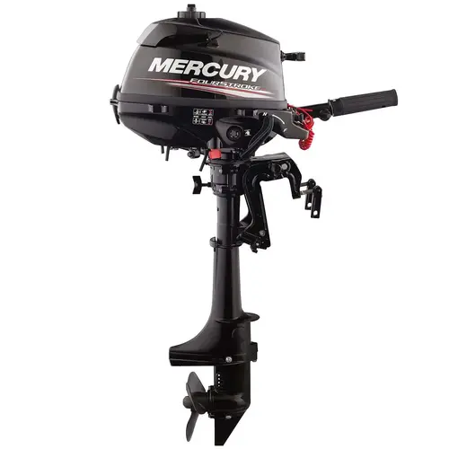 Mercury 4hp Tiller FourStroke Outboard Motor - 15" Shaft, Manual Tilt/Trim, Manual Start Mercury 4hp Tiller FourStroke Outboard Motor - 15" Shaft, Manual Tilt/Trim, Manual Start