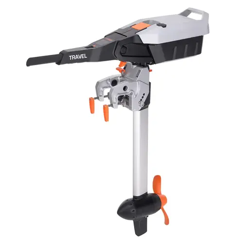 Travel L Electric Outboard, 3 Horsepower Equivalent, Long Shaft, 1,100 Watts (Battery Sold Separately) Travel L Electric Outboard, 3 Horsepower Equivalent, Long Shaft, 1,100 Watts (Battery Sold Separately)