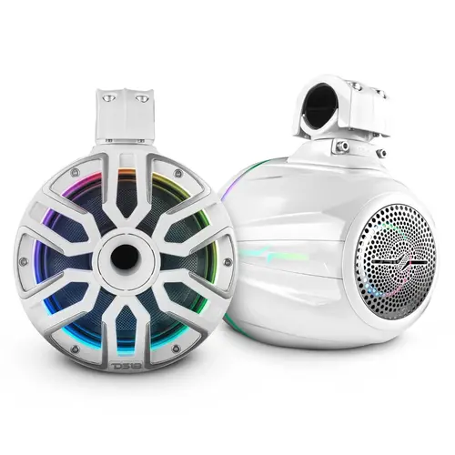 8" Marine Short Tower Speaker With Neodymium Magnet, Kevlar Cone, Compression Driver And Digital LED Lights 200W RMS 4-Ohm 8" Marine Short Tower Speaker With Neodymium Magnet, Kevlar Cone, Compression Driver And Digital LED Lights 200W RMS 4-Ohm