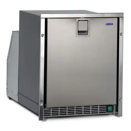 Low Profile Crescent White Ice Maker, Stainless Steel Door, 115V Low Profile Crescent White Ice Maker, Stainless Steel Door, 115V
