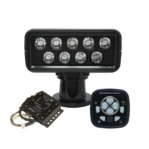 RCL-100 LED Searchlight, Black, with new URC-104 Master Controller and URP-103 Wired Point Pad RCL-100 LED Searchlight, Black, with new URC-104 Master Controller and URP-103 Wired Point Pad