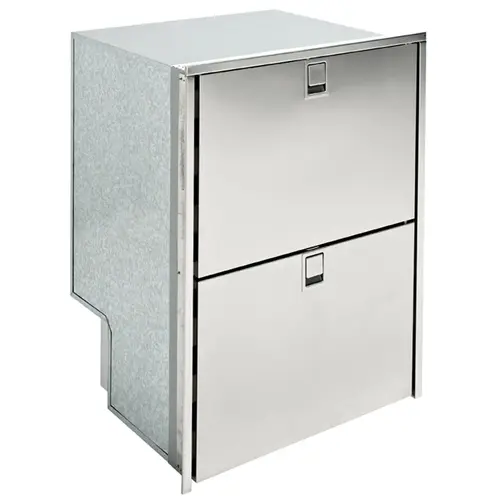 Drawer 160 Light Refrigerator/Freezer, AC/DC, 5.5 Cu. Ft., Stainless Steel, 4-Sided Flush Mount Flange Drawer 160 Light Refrigerator/Freezer, AC/DC, 5.5 Cu. Ft., Stainless Steel, 4-Sided Flush Mount Flange