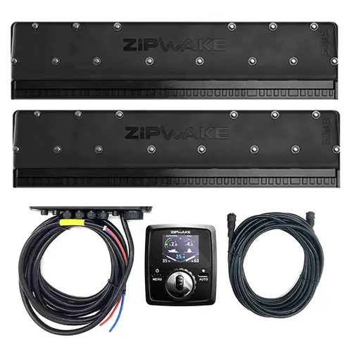 Zipwake 600S Standard Dynamic Fully Automatic Trim Control System Kit with Remote Control, Built-in GPS, 3D-Gyro and 3D Accelerometer and Interceptors 38.6" Width, 6.1" Depth, 10.8" Height Zipwake 600S Standard Dynamic Fully Automatic Trim Control System Kit with Remote Control, Built-in GPS, 3D-Gyro and 3D Accelerometer and Interceptors 38.6" Width, 6.1" Depth, 10.8" Height