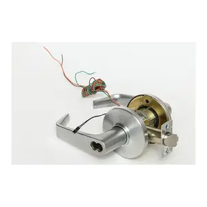 BEST 9KW37DEL15DS3626 Fail Safe FS Electric Unlock Lever 24VDC, SFIC Prep, Less Core, Angled Return Lever with D Rose (3-1/2" Diameter), S3 ASA Strike (4-7/8" x 1-1/4"), 2-3/4" Backset, Grade 1, 626/US26D Satin Chrome