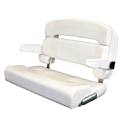 40" Deluxe Capri Helm Bench Chair, White 40" Deluxe Capri Helm Bench Chair, White