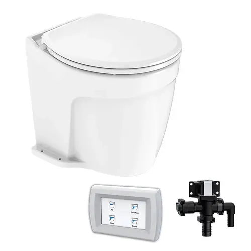 COMMODORE CM5RMT Deluxe Electric Marine Toilet Boating Head Fresh Water, 12V, with Smart Panel & Solenoid Valve COMMODORE CM5RMT Deluxe Electric Marine Toilet Boating Head Fresh Water, 12V, with Smart Panel & Solenoid Valve