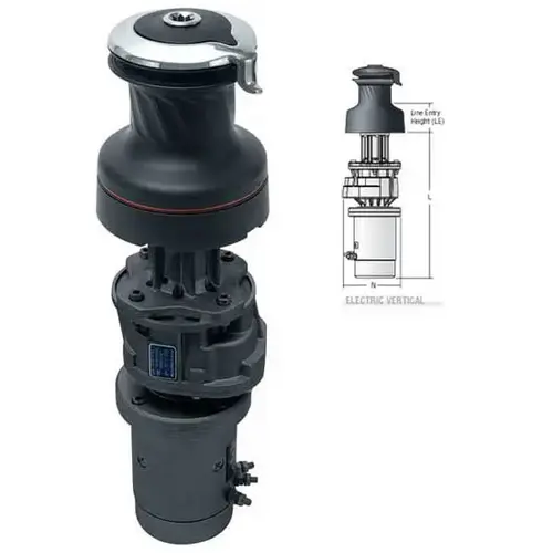 #50 Two-Speed Aluminum Vertical Electric Radial Self-Tailing Winch #50 Two-Speed Aluminum Vertical Electric Radial Self-Tailing Winch
