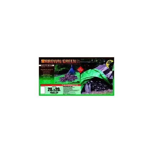 20 X 20 FT BROWN / GREEN POLY TARP 20 X 20 FT BROWN / GREEN POLY TARP
