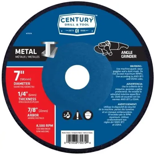GRINDING WHEEL TYPE 27(METAL) 7IN X 1/4 GRINDING WHEEL TYPE 27(METAL) 7IN X 1/4