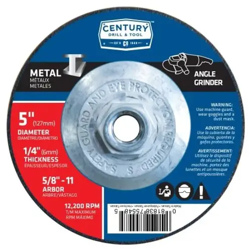GRINDING WHEEL TYPE 27(METAL) 5IN X 1/4 GRINDING WHEEL TYPE 27(METAL) 5IN X 1/4