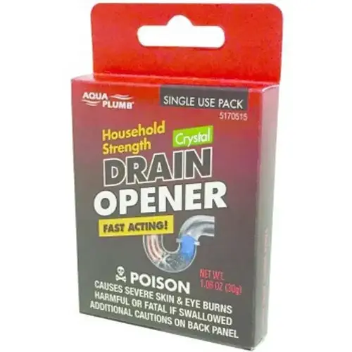 1 OUNCE CRYSTAL DRAIN OPENERS SINGLE USE 1 OUNCE CRYSTAL DRAIN OPENERS SINGLE USE