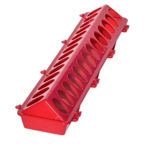 PLASTIC POULTRY GROUND FEEDER RED PLASTIC POULTRY GROUND FEEDER RED
