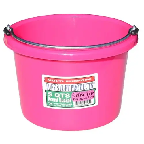 5 QTS ROUND BUCKET HOT PINK 5 QTS ROUND BUCKET HOT PINK