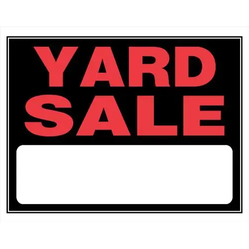 YARD SALE SIGN 15INX19IN YARD SALE SIGN 15INX19IN