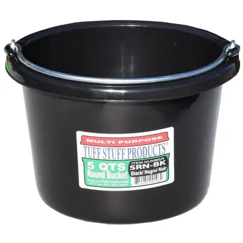 5 QTS ROUND BUCKET BLACK 5 QTS ROUND BUCKET BLACK