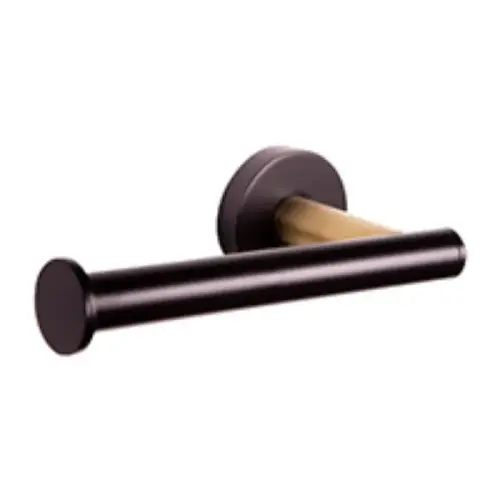 Kelton Toilet Paper Holder, Matte Black and Satin Gold Kelton Toilet Paper Holder, Matte Black and Satin Gold