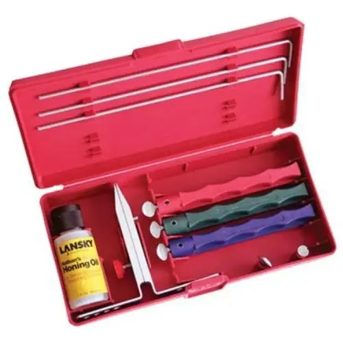 SHARPENING SYSTEM 3-STONE KIT W/ CASE SHARPENING SYSTEM 3-STONE KIT W/ CASE