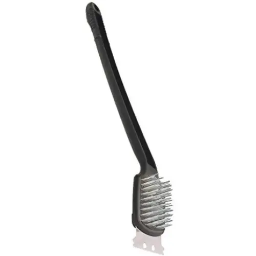 BBQ GRILL BRUSH WITH SCRAPER 18 IN BBQ GRILL BRUSH WITH SCRAPER 18 IN