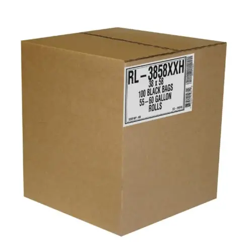60 Gallon Can Liner, 2 Mil, Black, Pack of 50 60 Gallon Can Liner, 2 Mil, Black, Pack of 50
