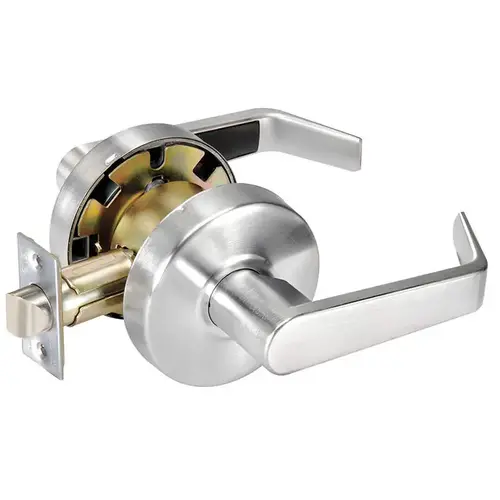 Grade 2 Passage/closet Latch Cylindrical Lock, Augusta Lever, Satin Chrome Grade 2 Passage/closet Latch Cylindrical Lock, Augusta Lever, Satin Chrome