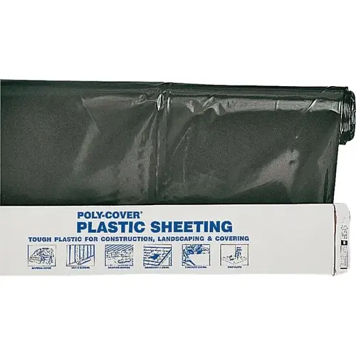 8FT X 100FT 6MIL BLACK POLY SHEETING 8FT X 100FT 6MIL BLACK POLY SHEETING