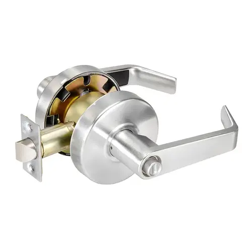 Grade 2 Privacy/bedroom/bath Cylindrical Lock, Augusta Lever, Satin Chrome Grade 2 Privacy/bedroom/bath Cylindrical Lock, Augusta Lever, Satin Chrome