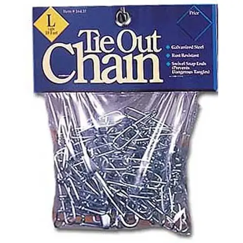 TIE-OUT CHAIN LIGHTWEIGHT 2.0MM X 10FT TIE-OUT CHAIN LIGHTWEIGHT 2.0MM X 10FT