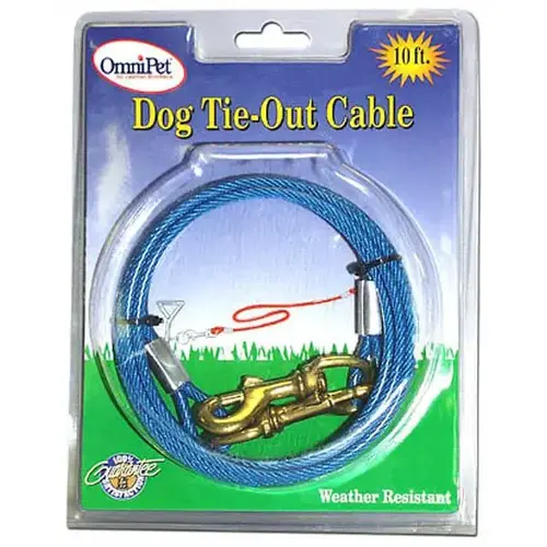 TIE-OUT CABLE VINYL COATED 10FT BLUE TIE-OUT CABLE VINYL COATED 10FT BLUE