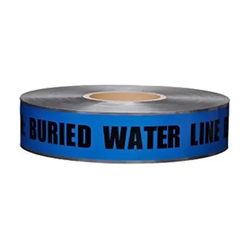 Detectable Underground Warning Tape, Water Line, 2" x 1000 ft, Blue Detectable Underground Warning Tape, Water Line, 2" x 1000 ft, Blue