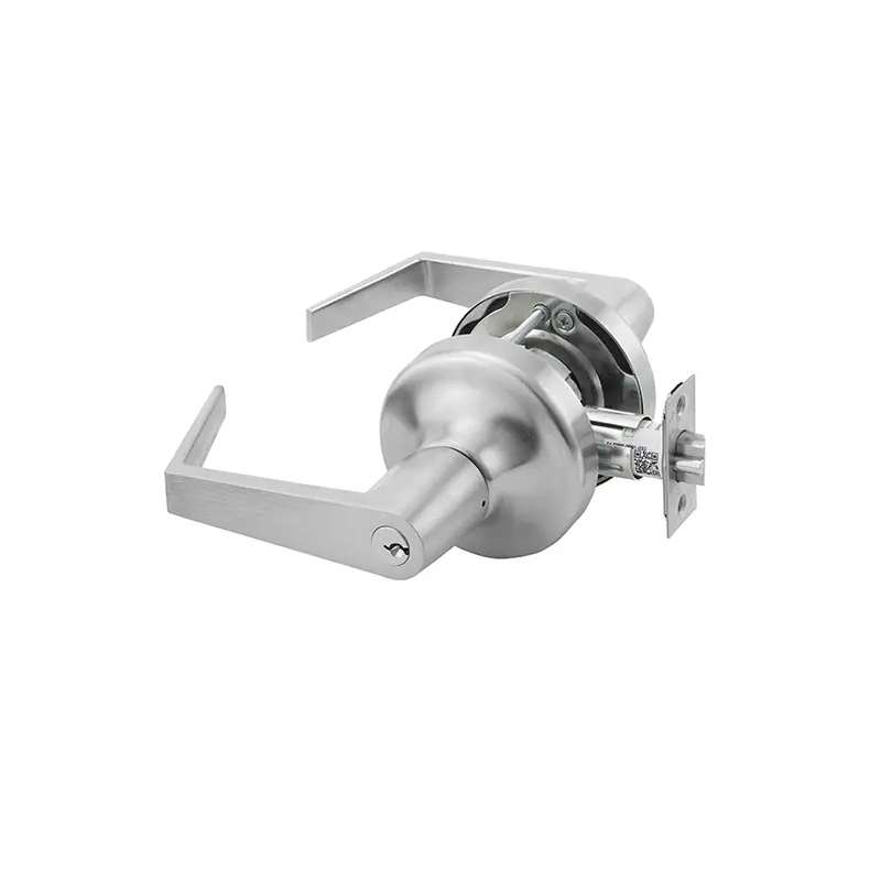 Yale Commercial Office Entry Augusta Lever Grade 2 Cylindrical Lock with Para Keyway 380AN Latch and 497-114 Strike US26D (626) Satin C AU5307LN 626