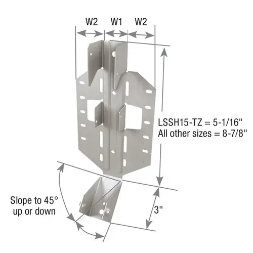 1 1/2" X 10" SLOPE/SKEW JOIST HANGER 1 1/2" X 10" SLOPE/SKEW JOIST HANGER