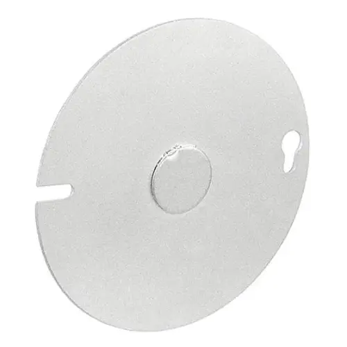 Round Steel Blank Electrical Box Cover, 3-1/2" Diameter, 1/2" KO Round Steel Blank Electrical Box Cover, 3-1/2" Diameter, 1/2" KO