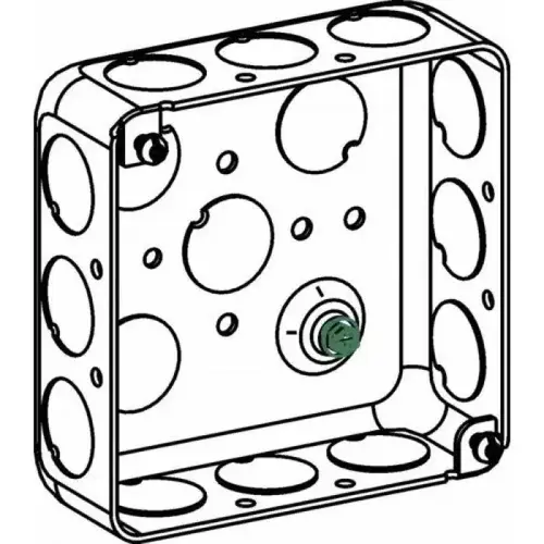 4 Inch Square Drawn Electrical Box, 1-1/2" Deep, 1/2" KOs 4 Inch Square Drawn Electrical Box, 1-1/2" Deep, 1/2" KOs