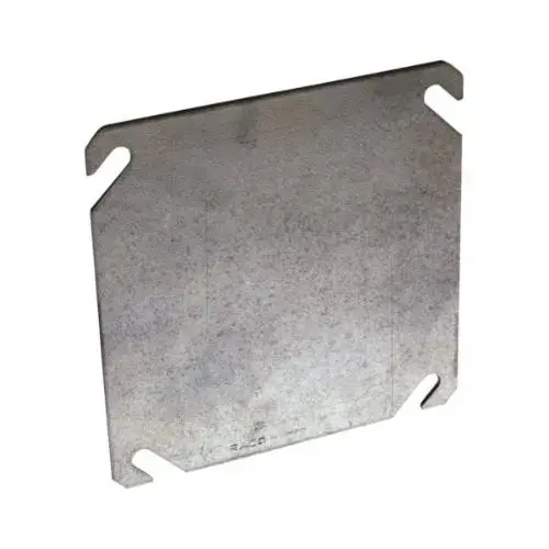Steel Blank Electrical Box Cover, 4-inch Square Steel Blank Electrical Box Cover, 4-inch Square