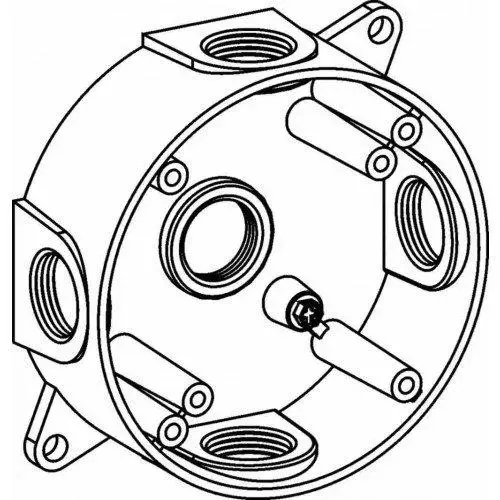 Round Weatherproof Electrical Box, 4" Diameter, 5 x 1/2" Hubs Round Weatherproof Electrical Box, 4" Diameter, 5 x 1/2" Hubs