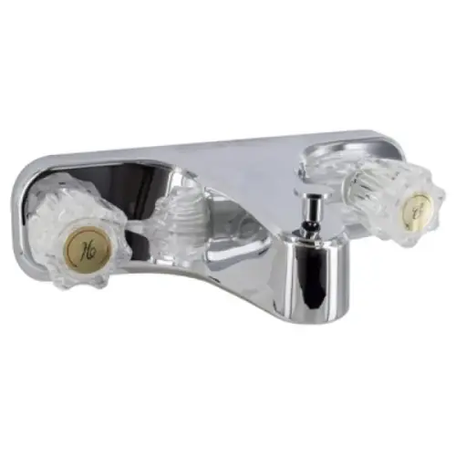 Utopia Two-Handle Tub and Shower Diverter Faucet, 8" Mount, Chrome Utopia Two-Handle Tub and Shower Diverter Faucet, 8" Mount, Chrome