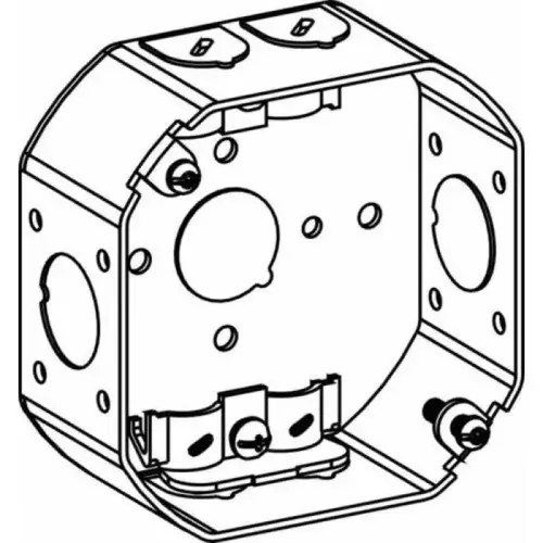 4" Octagon Steel Electrical Box, 1-1/2" Deep, for NM Cable 4" Octagon Steel Electrical Box, 1-1/2" Deep, for NM Cable