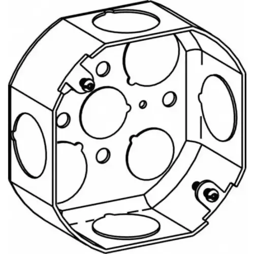 Octagonal Electrical Box, 4 inch x 1-1/2 inch Deep, 3/4 inch Knockouts Octagonal Electrical Box, 4 inch x 1-1/2 inch Deep, 3/4 inch Knockouts
