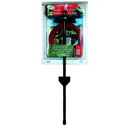 DOME STAKE/20FT CABLE COMBO DOME STAKE/20FT CABLE COMBO